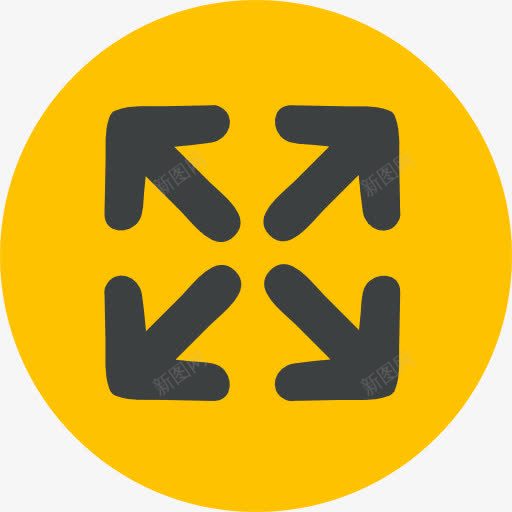 最大限度地图标png_新图网 https://ixintu.com 全屏 最大化 箭头标志 调整大小