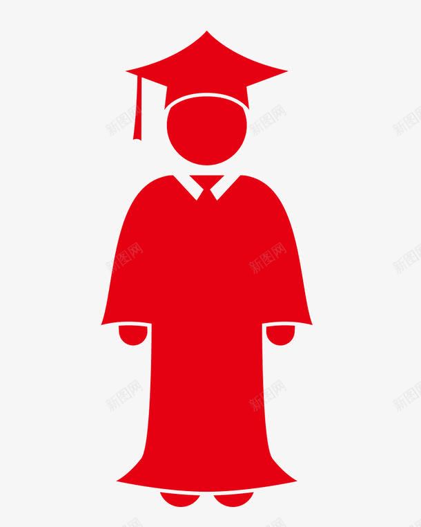 大学毕业生剪影png免抠素材_新图网 https://ixintu.com 卡通毕业生 学士 学士帽 学士服 学生 毕业季