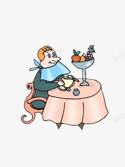 就餐的女士png免抠素材_新图网 https://ixintu.com 刀叉 吃饭 文明就餐 水果 餐桌