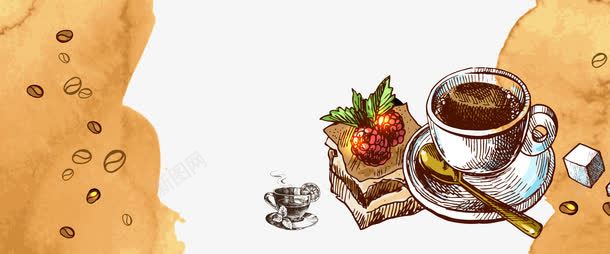 下午茶简约黄色png免抠素材_新图网 https://ixintu.com banner 三明治 下午茶 奶茶 早餐 波浪 海报 简约 线条 背景 饮品 黄色