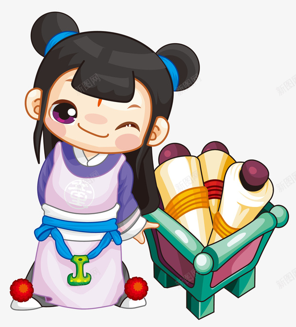 古代学堂读书书童psd免抠素材_新图网 https://ixintu.com 书法 传统 卡通 学习 学堂 小书童 教育 读书