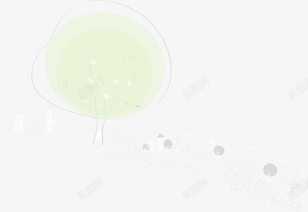绿色大树底纹矢量图ai免抠素材_新图网 https://ixintu.com AI 卡通 大树 底纹 手绘 暗纹 清新 线条 绿树 绿色 背景 矢量图