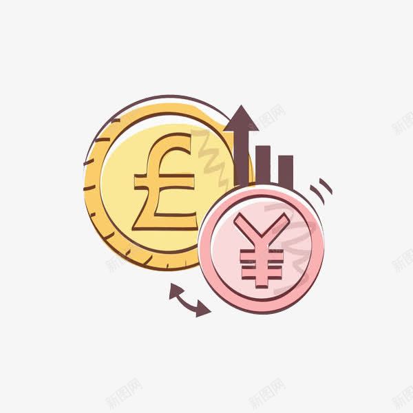 货币兑换png免抠素材_新图网 https://ixintu.com 人民币 兑换 办公 外汇 箭头 英镑 货币符号 钱币兑换
