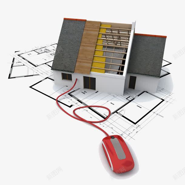 建筑模型png免抠素材_新图网 https://ixintu.com 办公学习 木头屋 木屋房子 环境家居