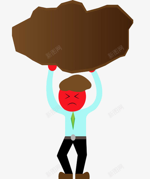 举起石块的男子png免抠素材_新图网 https://ixintu.com 不容易 举石块 举起 使劲 卡通 压力 吃力 困难 坚持 忍受 承受 撑住 用力 艰苦 费力 费劲 辛苦