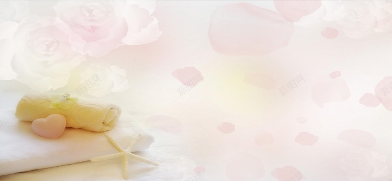 唯美水疗SPA背景jpg设计背景_新图网 https://ixintu.com 唯美 毛巾 水疗 海报banner