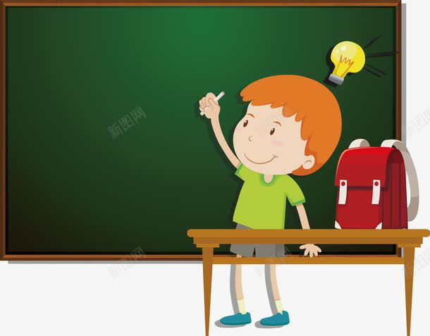 黑板上写字的男孩png免抠素材_新图网 https://ixintu.com 人物 学习 学生 男孩 矢量学生免费图片下载 读书人 课堂 黑白