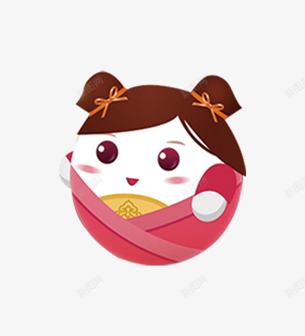 可爱卡通汤圆女孩png免抠素材_新图网 https://ixintu.com 丸子头 元宵佳节 元宵节 卡通 双丸子头 可爱女生 大眼睛 女孩 汤圆 粉色