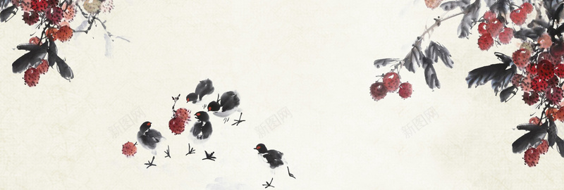 复古彩色荔枝小鸡水墨淘宝海报背景psd设计背景_新图网 https://ixintu.com 中国风 复古 小鸡 彩色 水墨 海报背景 淘宝背景 甜蜜 荔枝