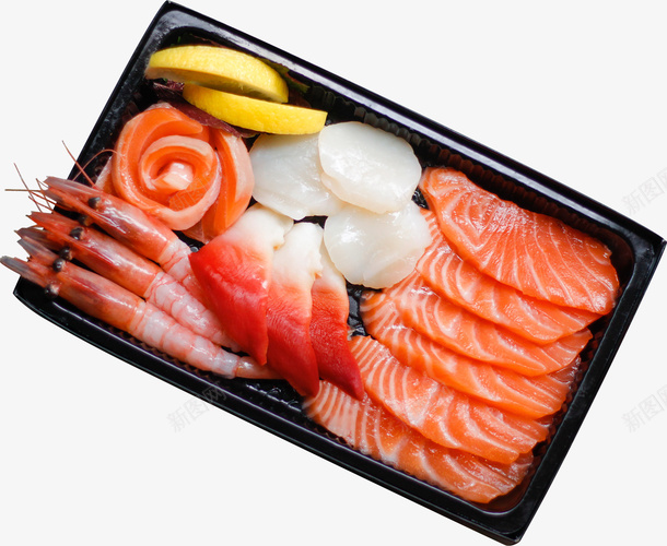 美食日式料理拼盘生鱼片三文鱼png免抠素材_新图网 https://ixintu.com 料理 日料 美食 鱼生