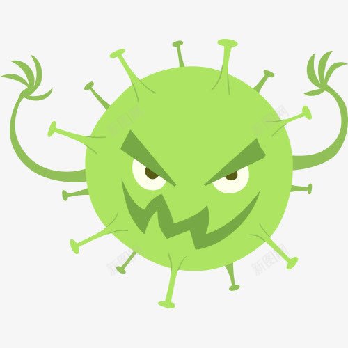 卡通病毒癌细胞png免抠素材_新图网 https://ixintu.com 病毒 癌症 癌细胞 细菌图