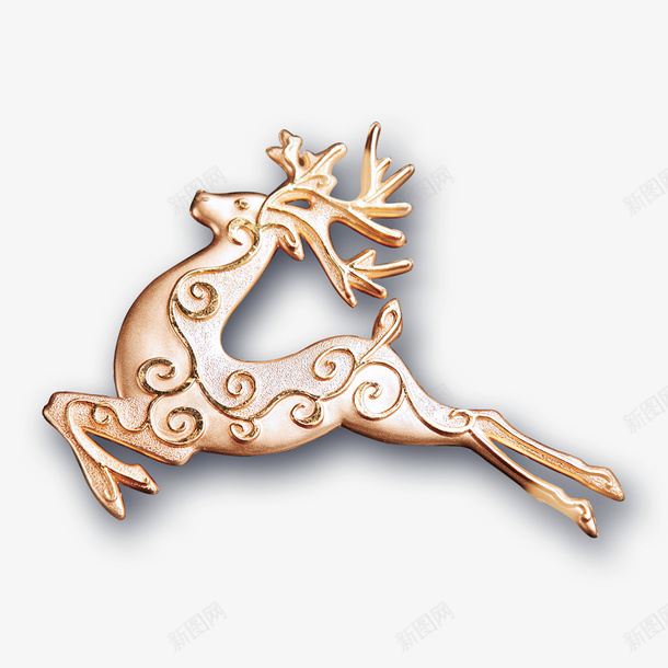 金色小鹿png免抠素材_新图网 https://ixintu.com 古物 唯美装饰 物品 物品装饰 装饰 金属 金色 金色装饰