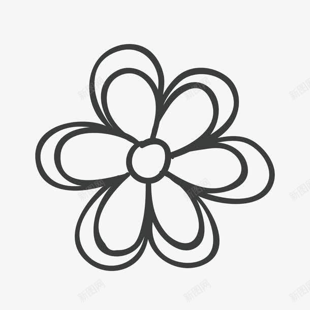 卡通手绘婚礼笔描花图标png_新图网 https://ixintu.com 卡通手绘 填色练习 小清新 手绘花朵 浪漫 爱情 爱没有距离 简约 结婚 花卉 花朵 装饰边框纹 边框 黑白线条花