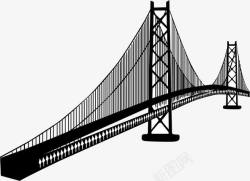 环球旅游黑白名胜建筑物金门大桥高清图片