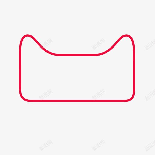天猫造型红色边框png免抠素材_新图网 https://ixintu.com 天猫红色边框免费 淘宝天猫PNG素材 红色框 网络电商常用广告png素材 表头框 边框