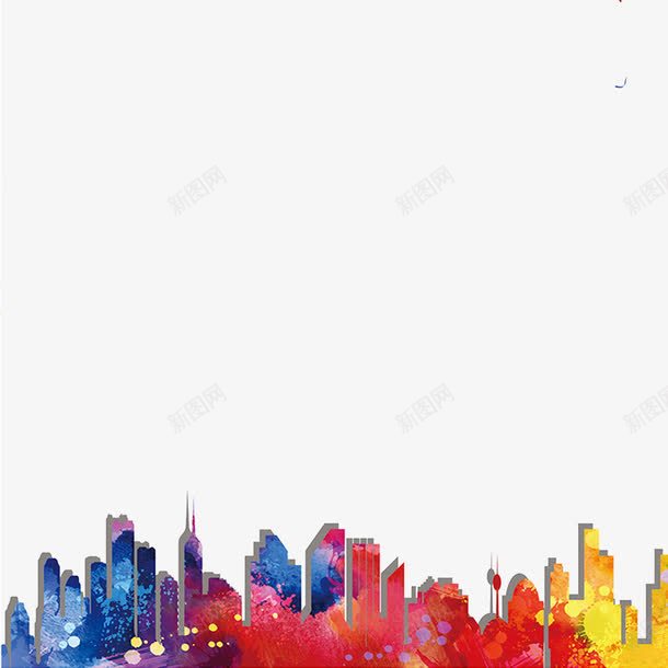 卡通彩色城市png免抠素材_新图网 https://ixintu.com 唯美 城市 大厦 大楼 工楼大厦 建筑 彩色 彩色环境