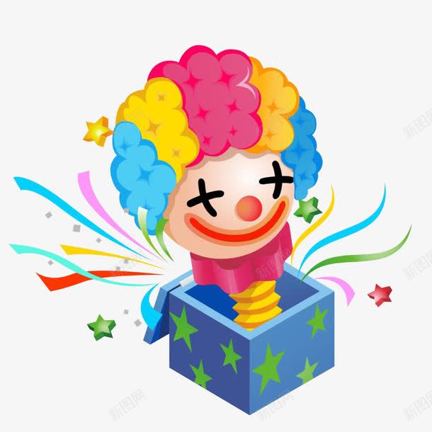 小丑礼物盒子png免抠素材_新图网 https://ixintu.com joker 小丑 小丑joker 愚人节 盒子 礼物