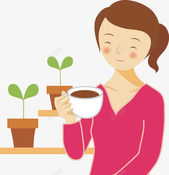 手拿杯子坐着喝茶的女士png免抠素材_新图网 https://ixintu.com 下午茶 休息 休闲 养生 卡通 喝茶 女人喝茶 女士 女子 放松 放空 杯子 水 茶 饮料