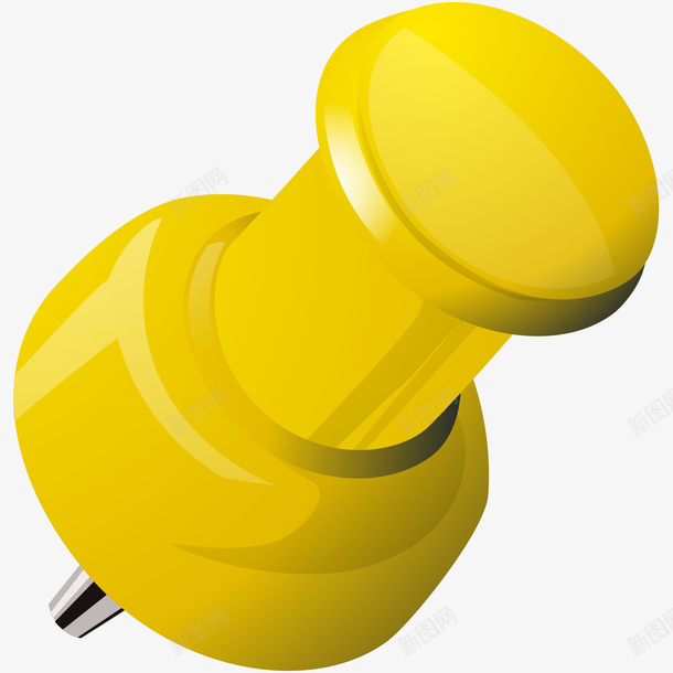 手绘卡通黄色订书针png免抠素材_新图网 https://ixintu.com 动画 卡通大头钉 卡通钉子 卡通黄色钉子 标签按钮 留言便签钉子 计书针 钉子