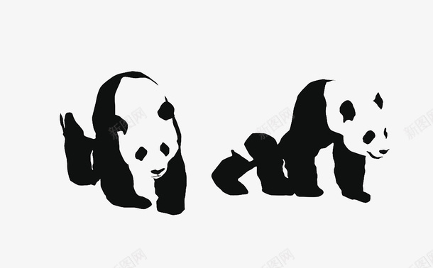 熊猫霸气逼人熊剪影png免抠素材_新图网 https://ixintu.com 凶猛 动物 形象 熊剪影 熊猫 特色 猛兽 霸气 霸气逼人