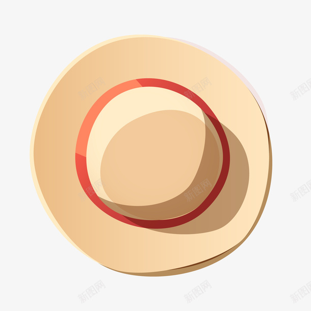 卡通俯视图沙滩上的帽子矢量图ai免抠素材_新图网 https://ixintu.com 俯视图 帽子 度假 毕业旅行 沙滩 海边 矢量图
