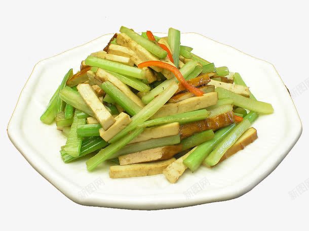 芹菜炒香干png免抠素材_新图网 https://ixintu.com 中华美食 传统美食 农家菜 家常菜 美味熟菜 芹菜豆干 餐饮美食