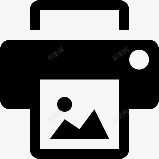 打印机打印一幅山水图标png_新图网 https://ixintu.com 印刷 工具 工具和用具 打印 打印机 接口 景观