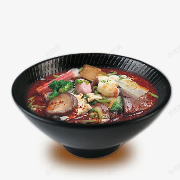 冒菜红汤火锅美食png免抠素材_新图网 https://ixintu.com 冒菜 红汤火锅 美食 西蓝花 辣椒油 金针菇 香菜 鸳鸯锅