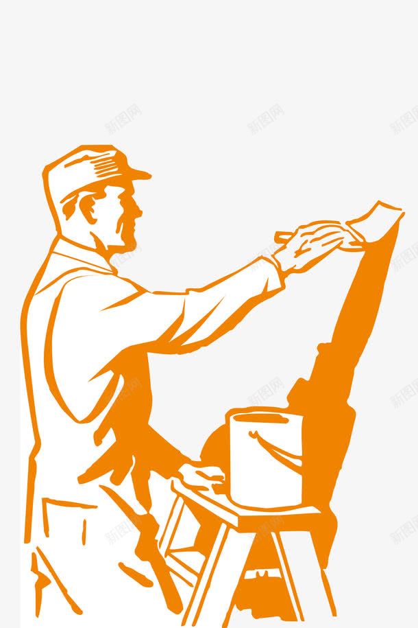 刷油漆油漆线条图装修png免抠素材_新图网 https://ixintu.com 刷油漆 剪影 卡通 家庭装修 家装 家装节 工人 油漆 油漆工 线条图 装修 装修公司 装修工人 装修找我们 装修海报 装潢 装潢公司海报 装饰