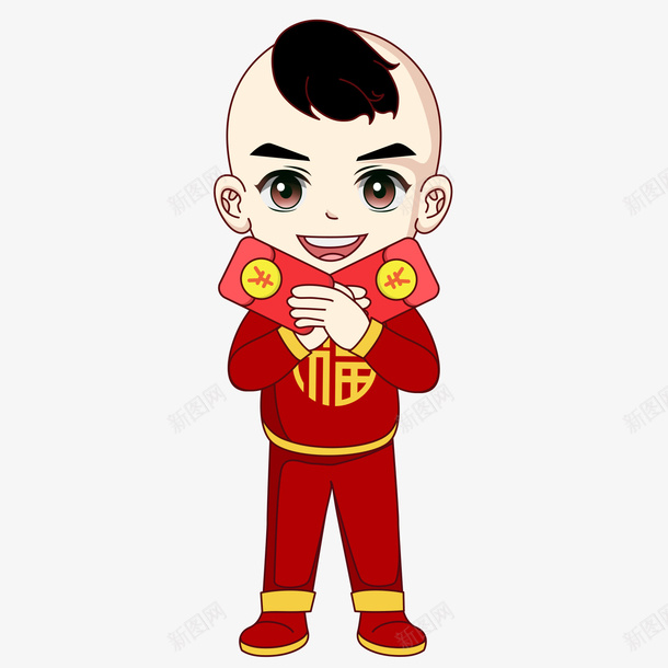 卡通福娃红包psd免抠素材_新图网 https://ixintu.com 卡通人物 卡通人物男福娃 卡通手绘 卡通福娃红包免抠PNG 手绘 男福娃 福娃 装饰背景