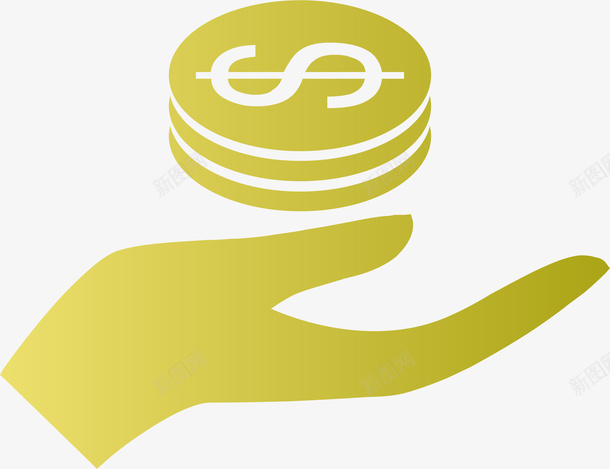 手掌投资理财图标矢量图ai_新图网 https://ixintu.com 双手 图标背景 扁平风格 投资理财图标 理财图标集 金币 金融理财图标 矢量图