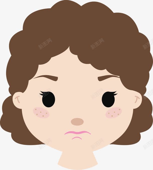 烦恼的阿姨卡通表情png免抠素材_新图网 https://ixintu.com 儿童 儿童头像 儿童表情 卡通 卡通人物 头像 女头 女孩 女性 烦恼 烦恼的女人 表情 阿姨