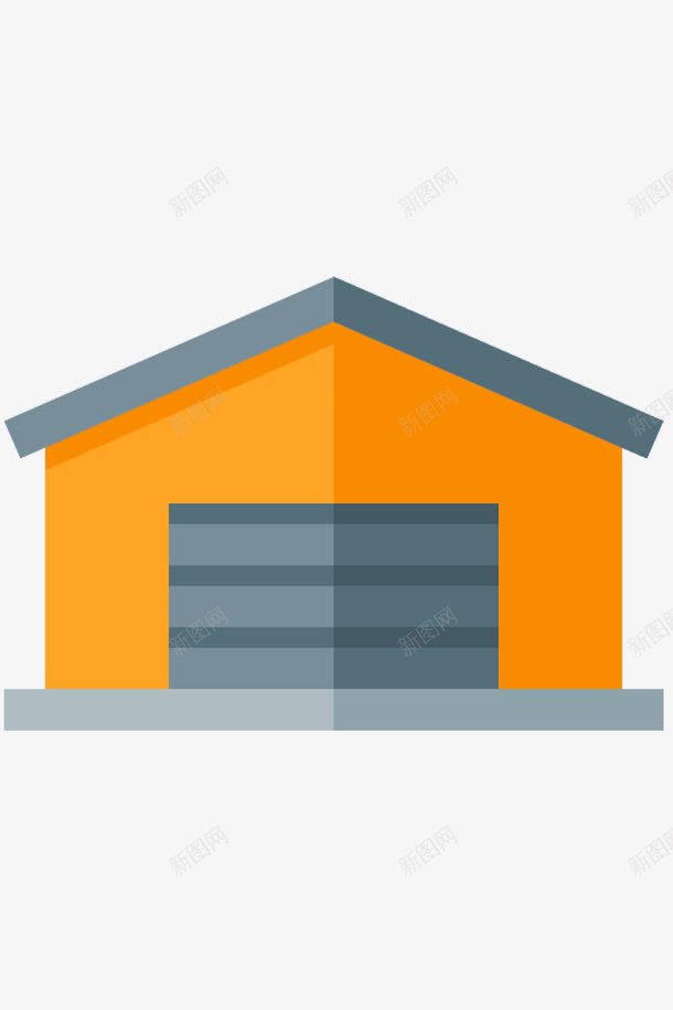 创意黄色小仓库图png免抠素材_新图网 https://ixintu.com 仓库ppt 仓库标志 商品 存储 工厂 建筑 物流