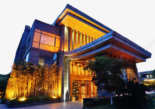 房屋建筑png免抠素材_新图网 https://ixintu.com 别墅 夜晚房子 房子 酒店