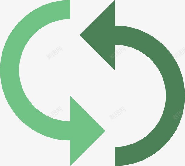 恢复图标png_新图网 https://ixintu.com refresh 双向箭头 双箭头 往返图标 往返箭头 恢复图标 箭头 绿色图标