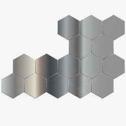 六边形几何金属拼接背景矢量图素材