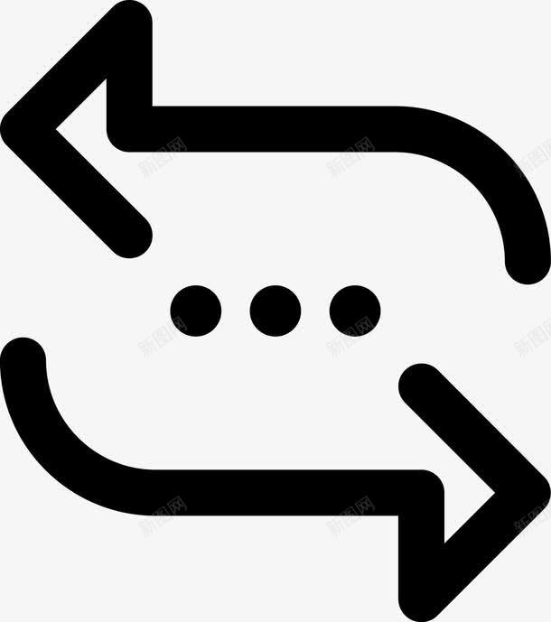文字回复图标png_新图网 https://ixintu.com 双箭头 回复中 图标icon 左右图标 往返箭头 来回箭头 箭头图标
