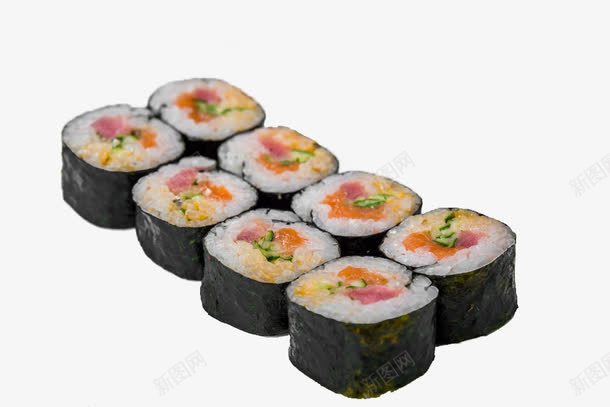 紫菜寿司卷png免抠素材_新图网 https://ixintu.com 寿司套餐 火腿寿司 肉松紫菜寿司
