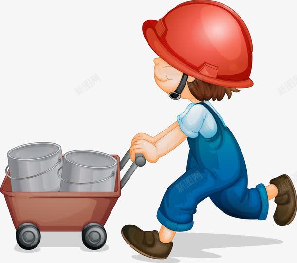 建筑工地png免抠素材_新图网 https://ixintu.com 上班族 刷油漆 勤劳的小工人 卡通人物 卡通小朋友 安全帽 建筑小工人 建筑小工人模板下载 建筑小工人矢量图 推车 木梯 油漆桶 爬梯子 粉刷匠 粉刷工人