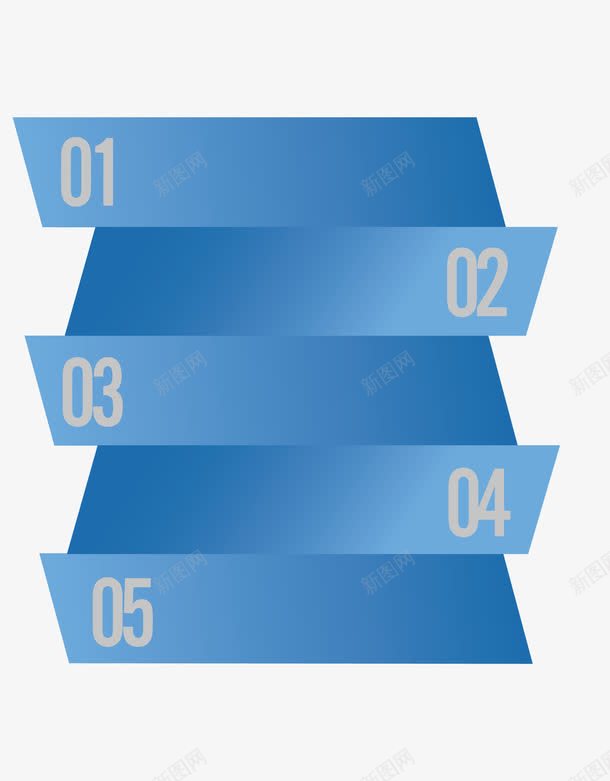 蓝色ppt文本框png免抠素材_新图网 https://ixintu.com ppt 数字 文本框