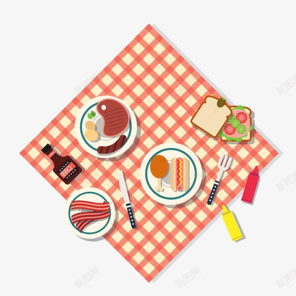 早餐俯视图png免抠素材_新图网 https://ixintu.com 俯视图 早餐 早饭 汉堡 沙拉酱 牛排 西餐 面包 鸡腿