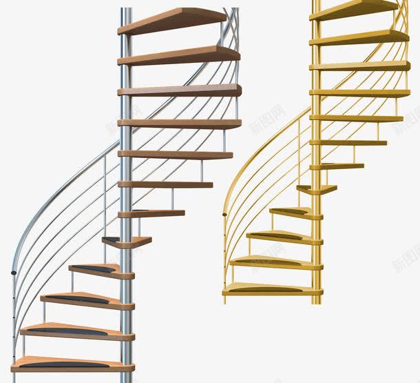 室内家居旋转步梯psd免抠素材_新图网 https://ixintu.com 台阶 建筑物特征 旋转楼梯 木板 漩涡形 盘旋楼梯 螺旋 走 金色
