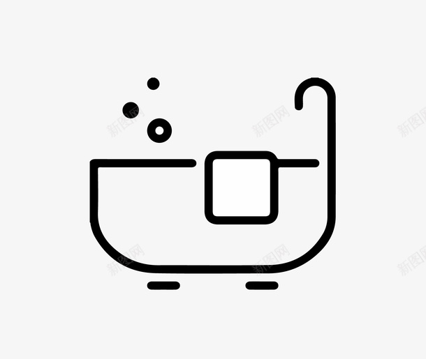 浴缸气泡矢量图图标ai_新图网 https://ixintu.com icon 动漫图标 图标 气泡 气泡饮 泡泡 洗澡 浴缸 矢量图