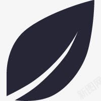 手绘黑色树叶图标png_新图网 https://ixintu.com 图标 树叶 黑色