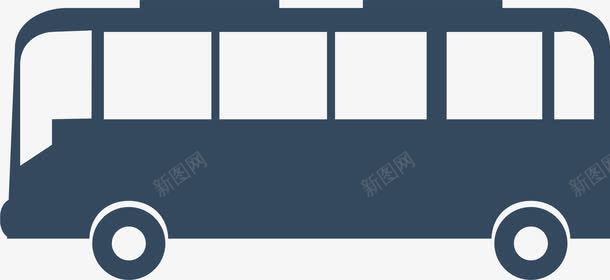卡通蓝色大巴车png免抠素材_新图网 https://ixintu.com 卡通大巴车 汽车 童趣 蓝色大巴车 蓝色线条 蓝色轮胎