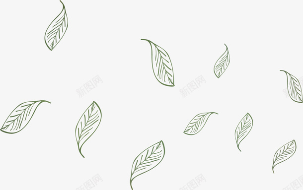 手绘叶片矢量图ai免抠素材_新图网 https://ixintu.com 叶片 手绘叶片 树叶 简约线条叶片 矢量图
