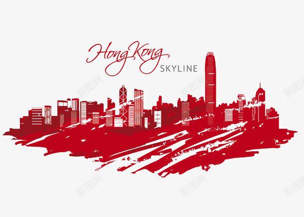 手绘香港png免抠素材_新图网 https://ixintu.com 中华人民共和国香港特别行政区 中国香港 城市 彩色手绘 我爱香港 香港 香港卡通