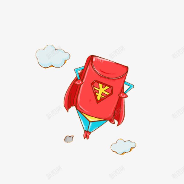 红包超人png免抠素材_新图网 https://ixintu.com 300像素图 卡通 大图免抠 手绘 红包 超人 高清免抠