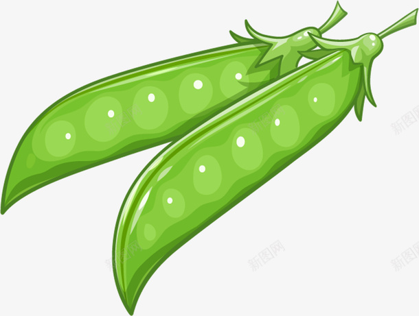 时尚卡通蔬菜png免抠素材_新图网 https://ixintu.com 卡通蔬菜 扁豆 生物世界 蔬菜Q版 蔬菜水果
