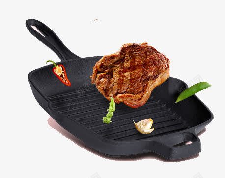 煎锅png免抠素材_新图网 https://ixintu.com 厨房用品 煎锅 牛排 素材 美食 食物